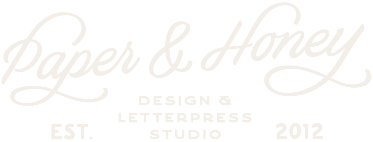 Logo for Paper & Honey, a design and letterpress studio