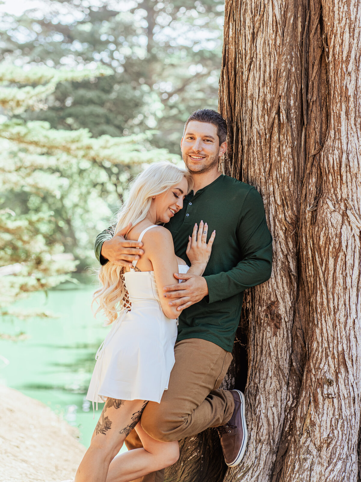 Engagement session in  Blue Heron Lake in Golden Gate Park-1