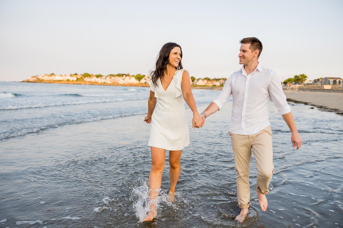 Beach engagement photos Boston and nh seacoast and york maine photographer