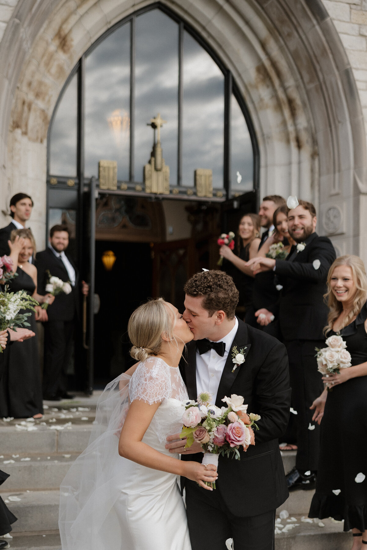 Indianapolis wedding photography church celebration moment