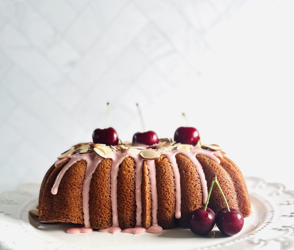 cherry amaretto loaf cake by the rockabilly baker