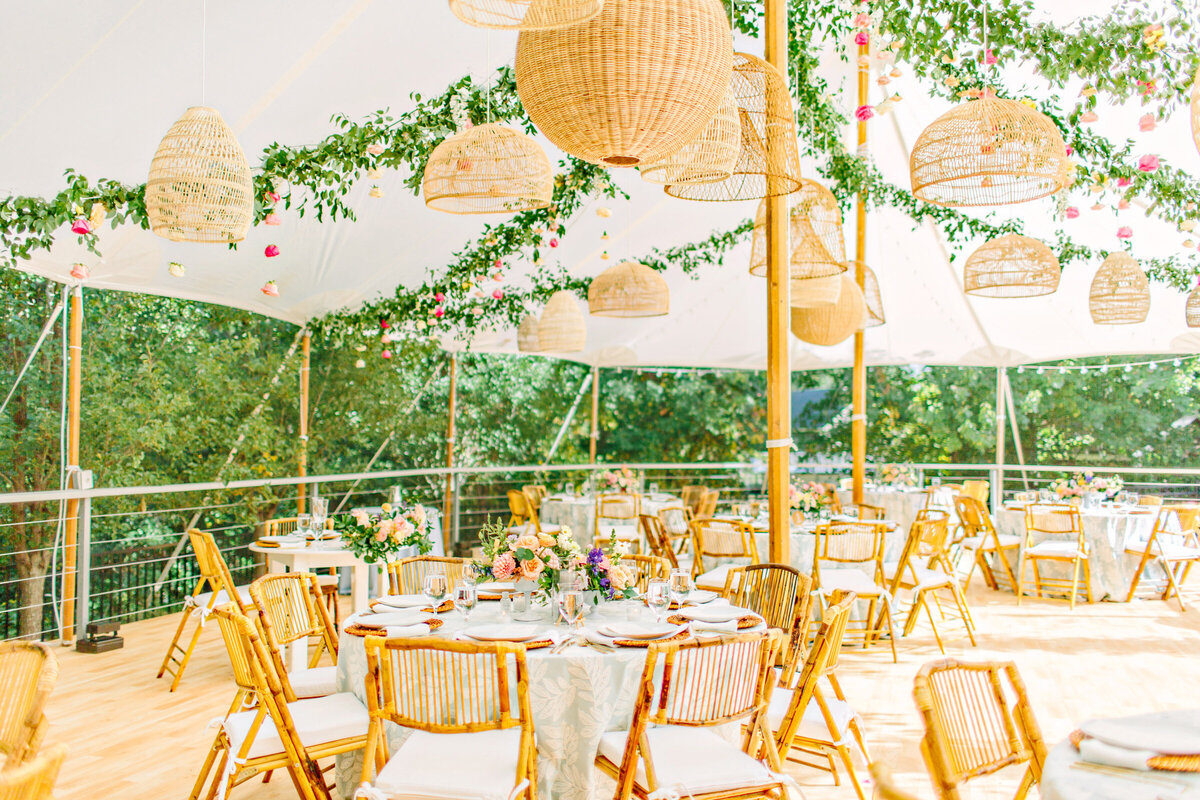 Kate-Murtaugh-Events-private-estate-tented-wedding-planner-rattan-lighting-floating-flowers-MA