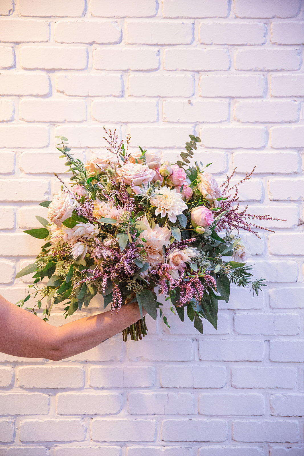 Blush pink bespoken bridal bouquet