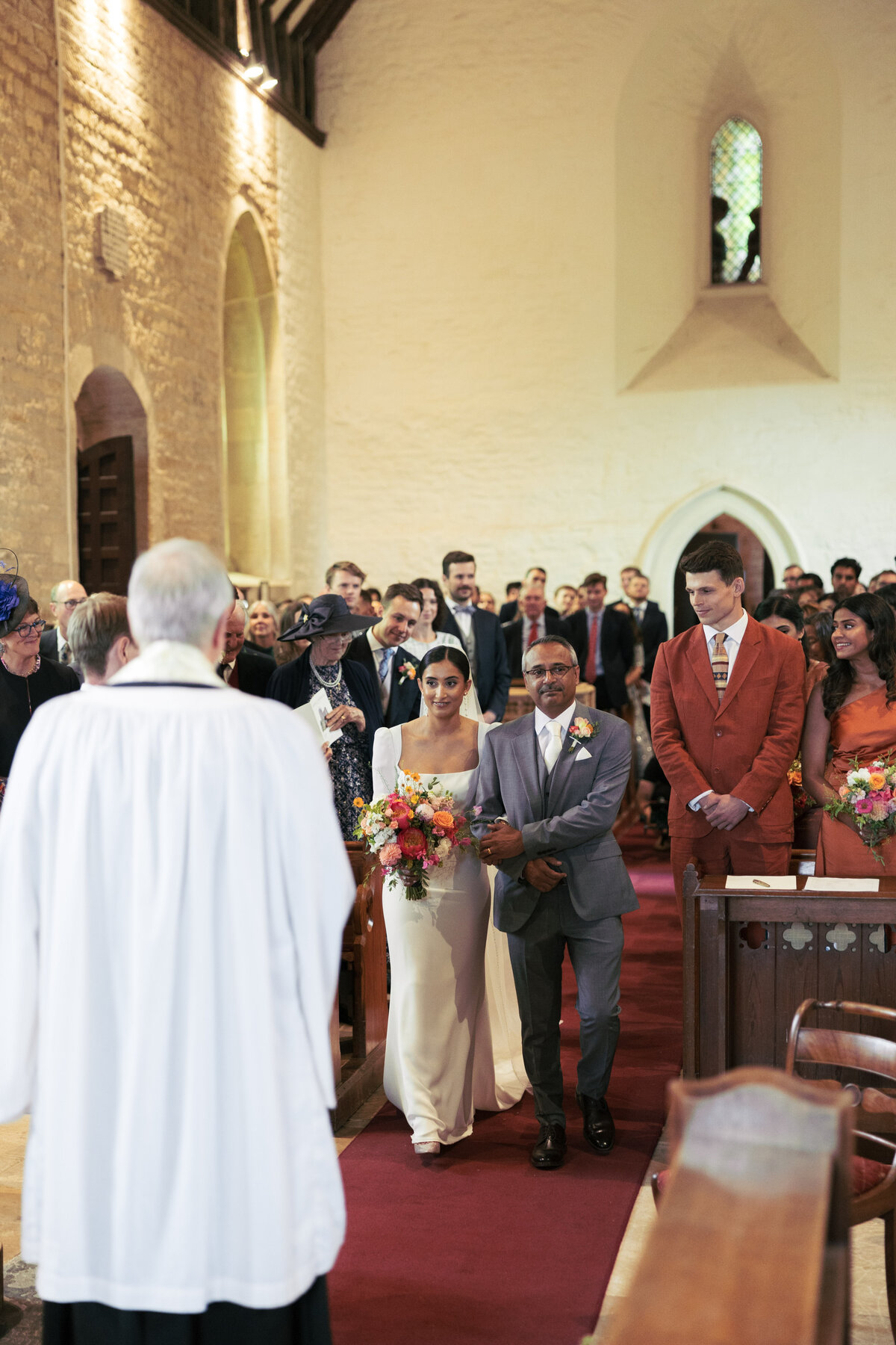 Church wedding ceremony in the Cotswolds