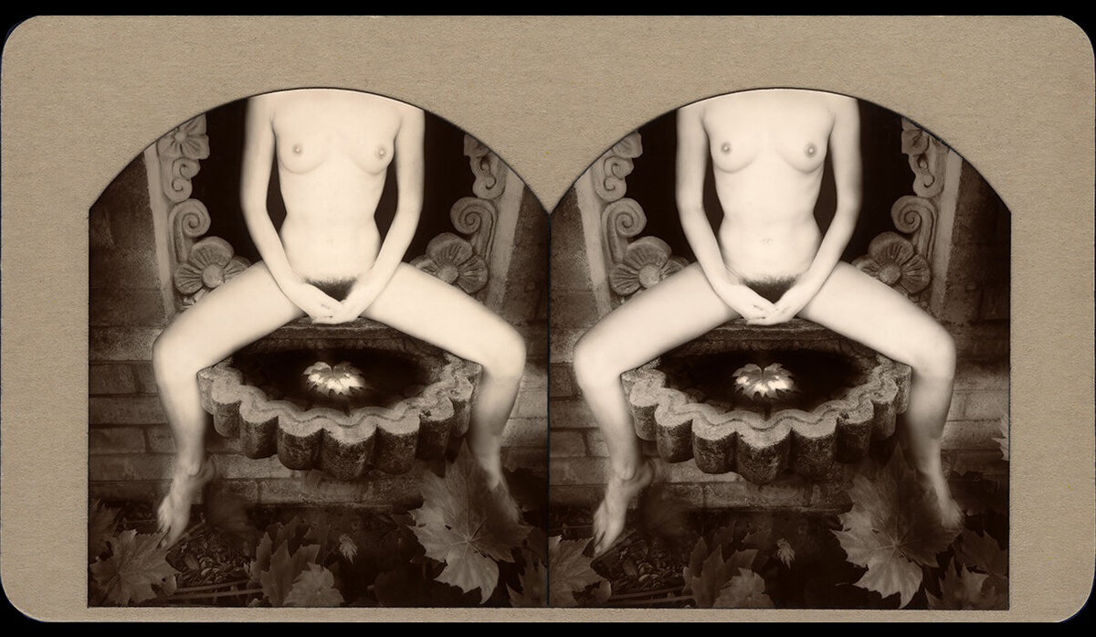 ST_Nude in Mayan Window_Stereo Card
