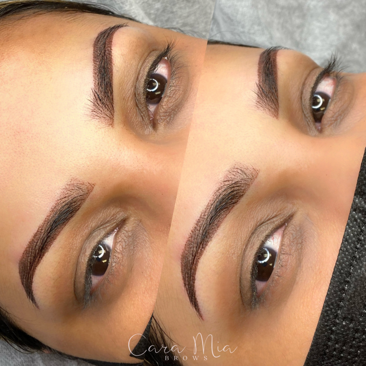 Ombre Powder Brows before and after