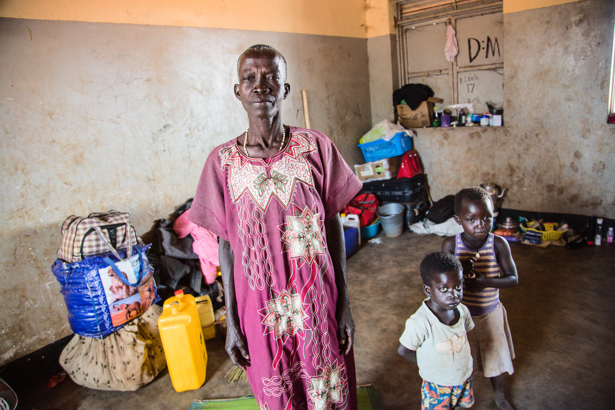 Reportagefotografering från ett flyktingläger i Uganda dit flyktingar från Sydsudan sökt sig. De flesta är kvinnor och barn som anländer.