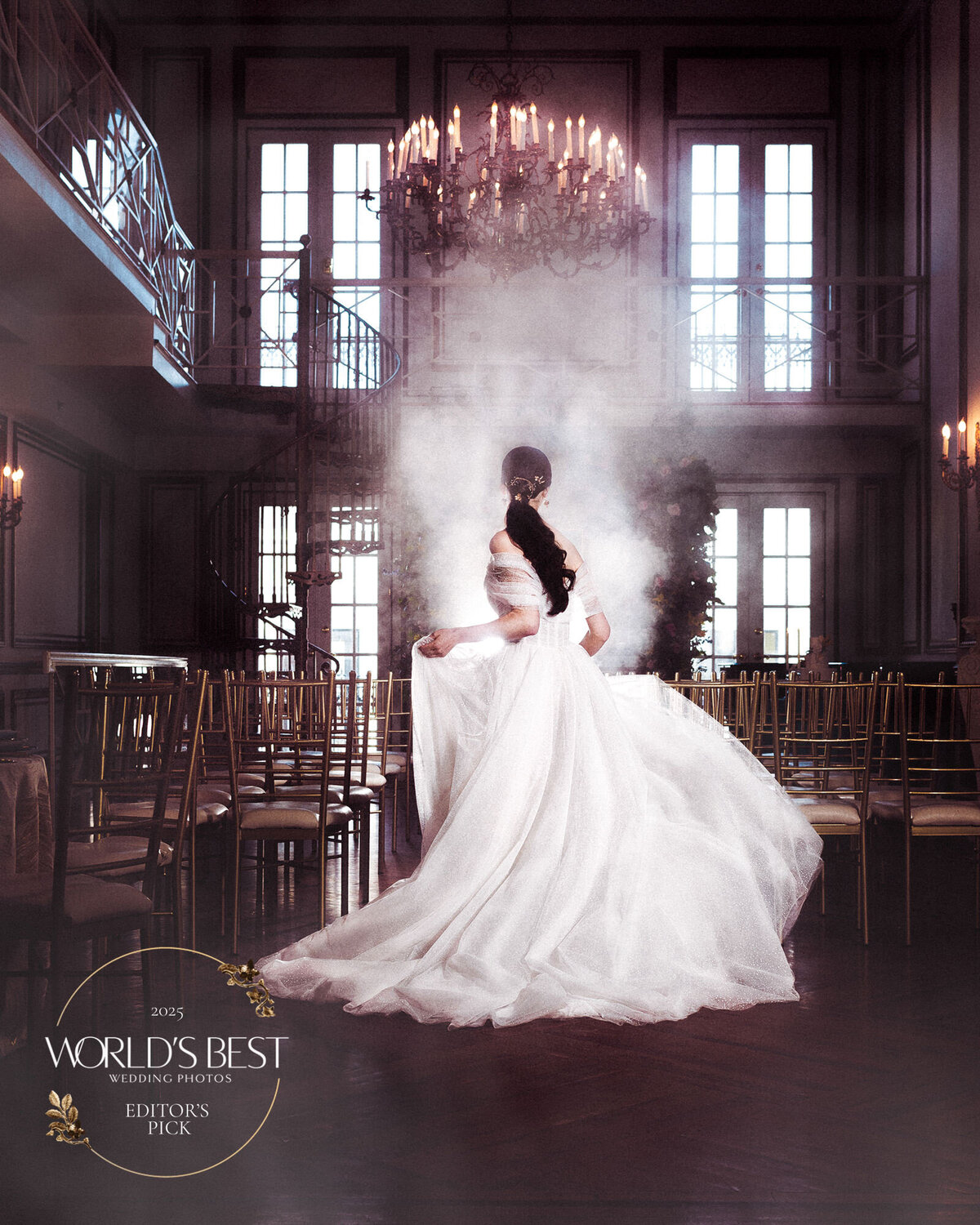 15-bride-with-plume-of-smoke-in-empty-venue-photo-by-suess-moments