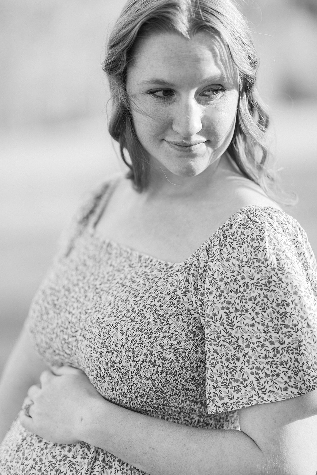 Maternity portraits near Moses Cone hiking trails
