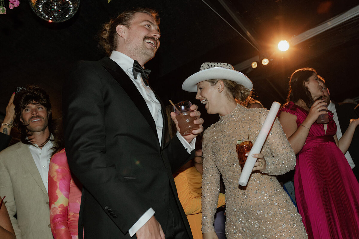 Retro motel chic wedding reception and after party at Skyview Los Alamos - 64