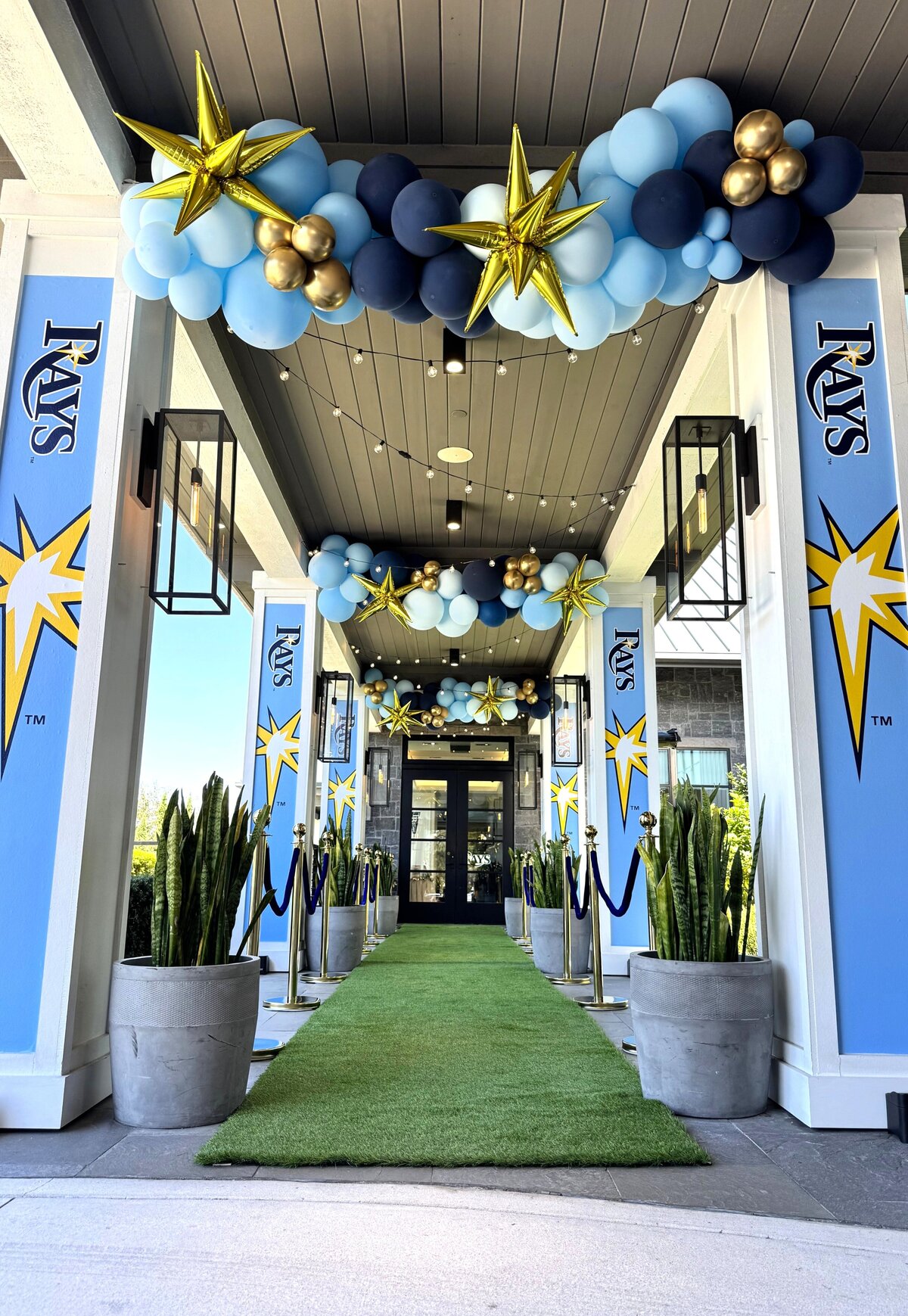 Tampa Bay Rays Baseball Balloons by The Party Pond