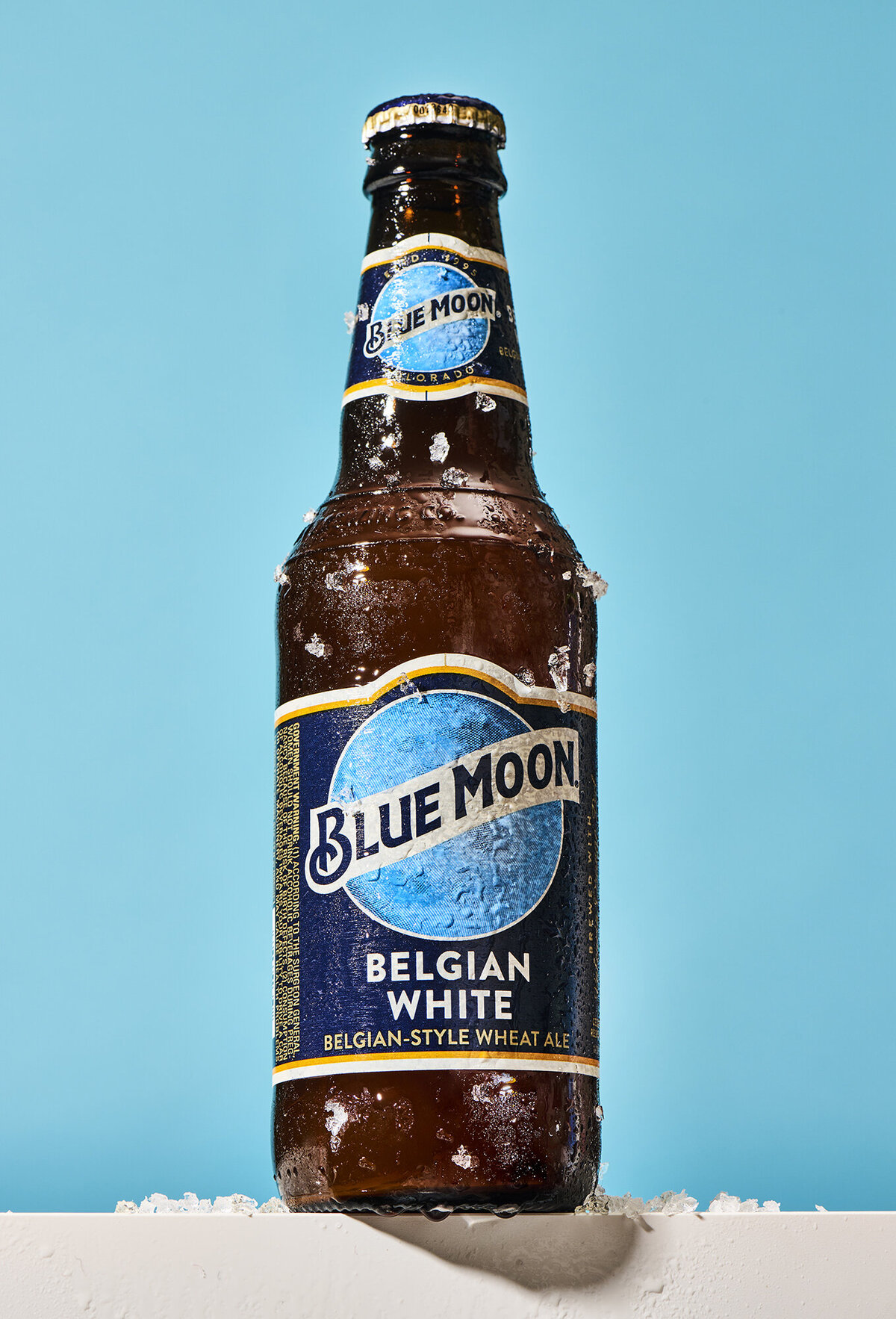 blue moon beer product photography