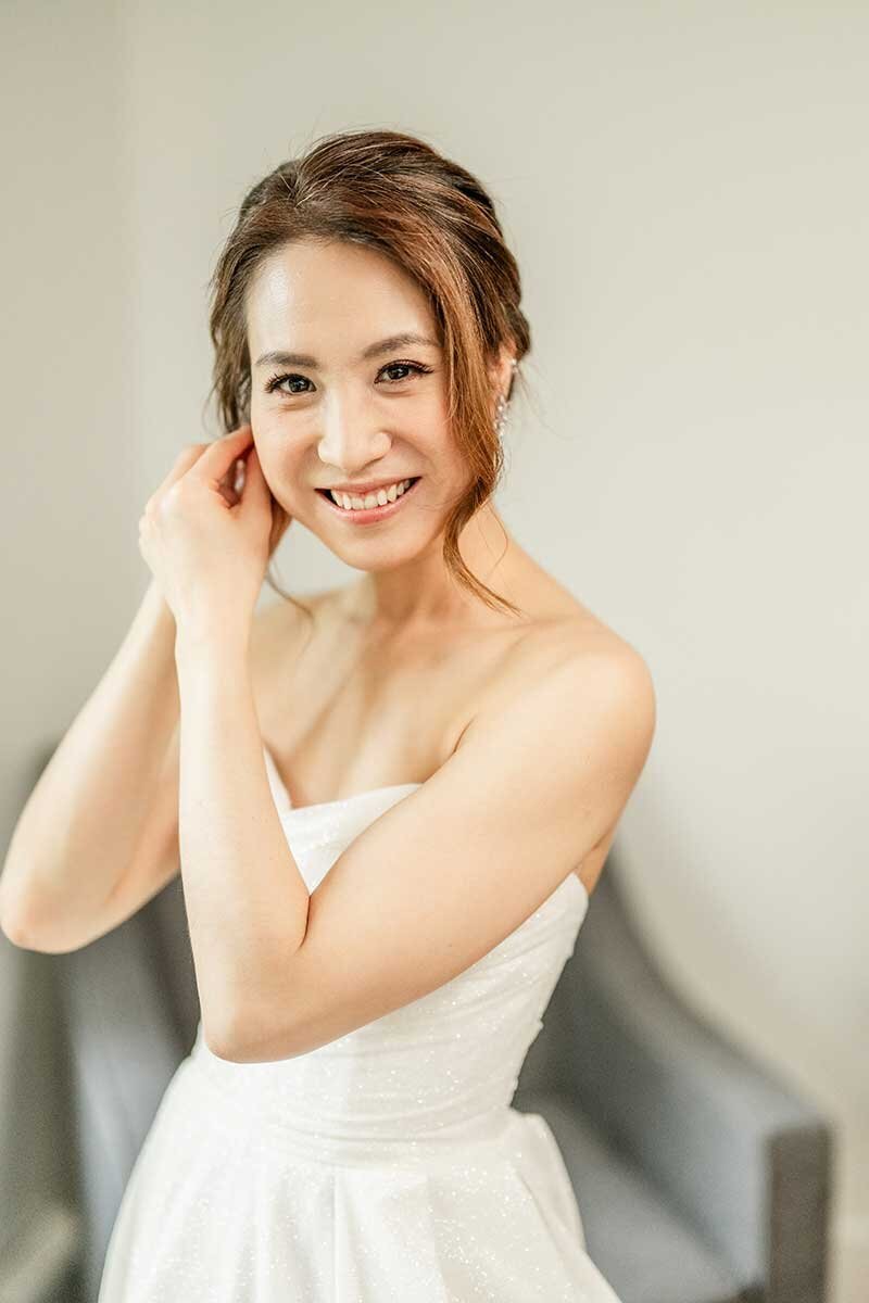 Bride Getting Ready for Eolia Mansion Wedding Connecticut