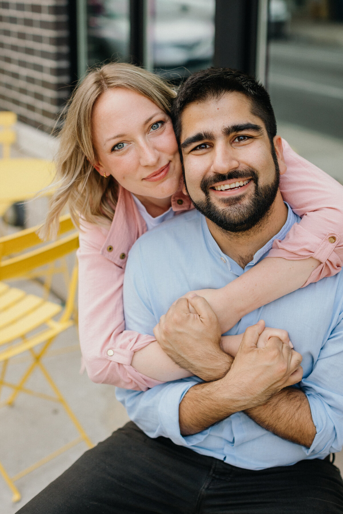 philly engagement posed portraits