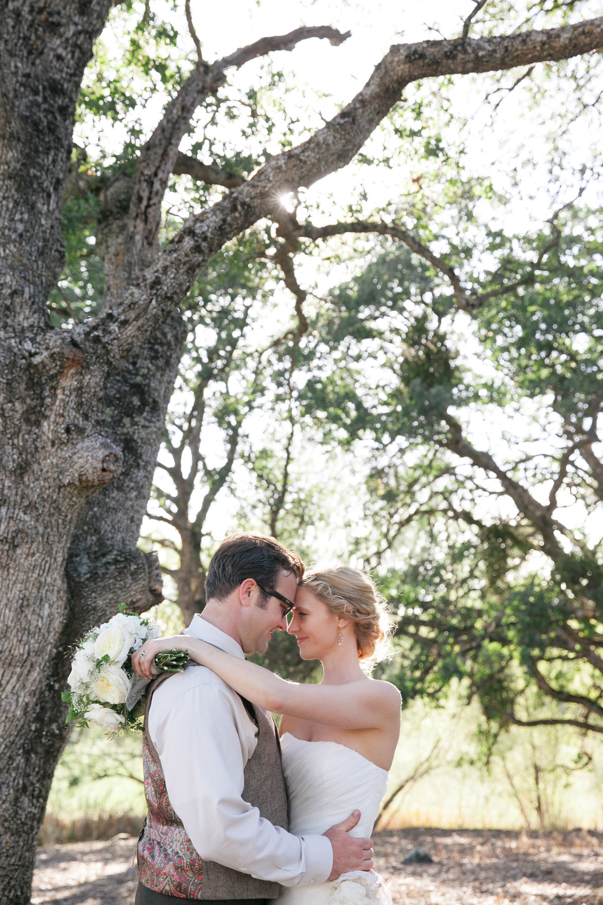 Nevada County wedding photos of bride and groom