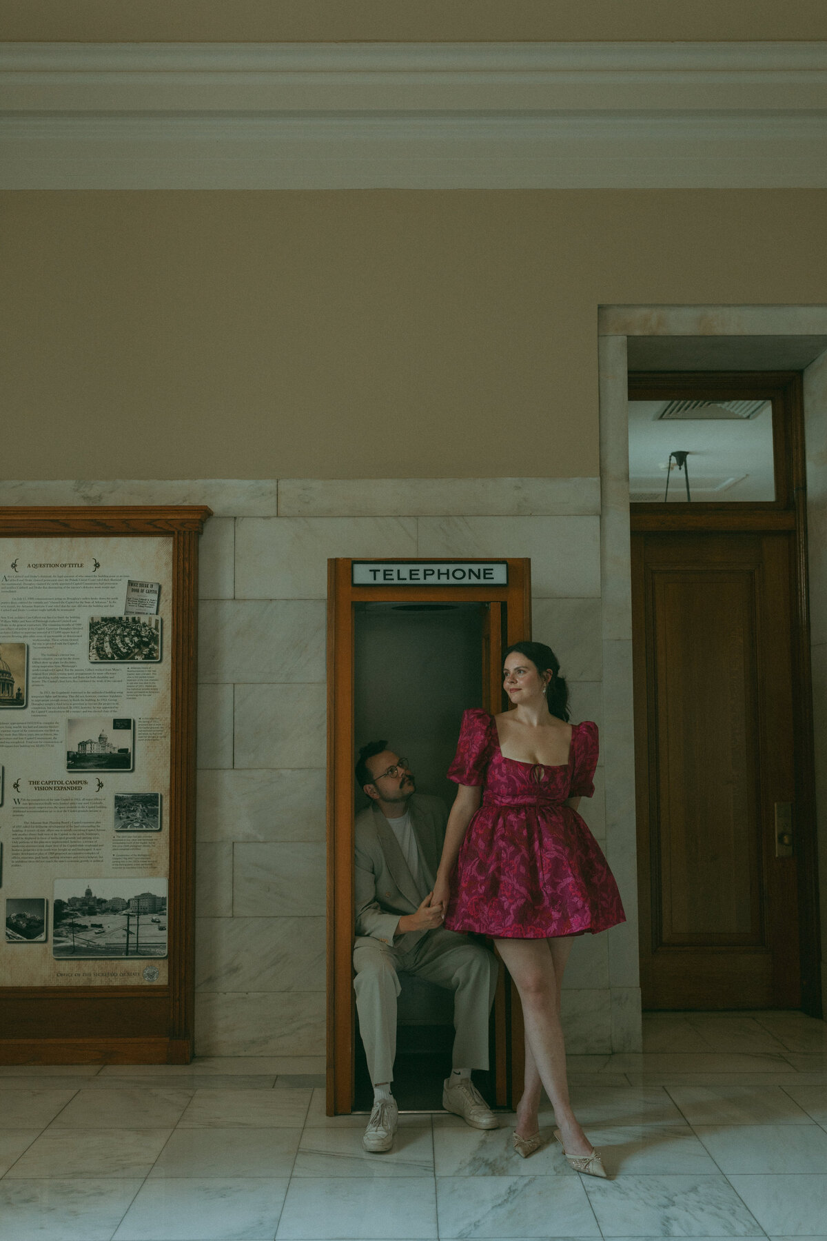 Arkansas state capital building editorial elopement photos