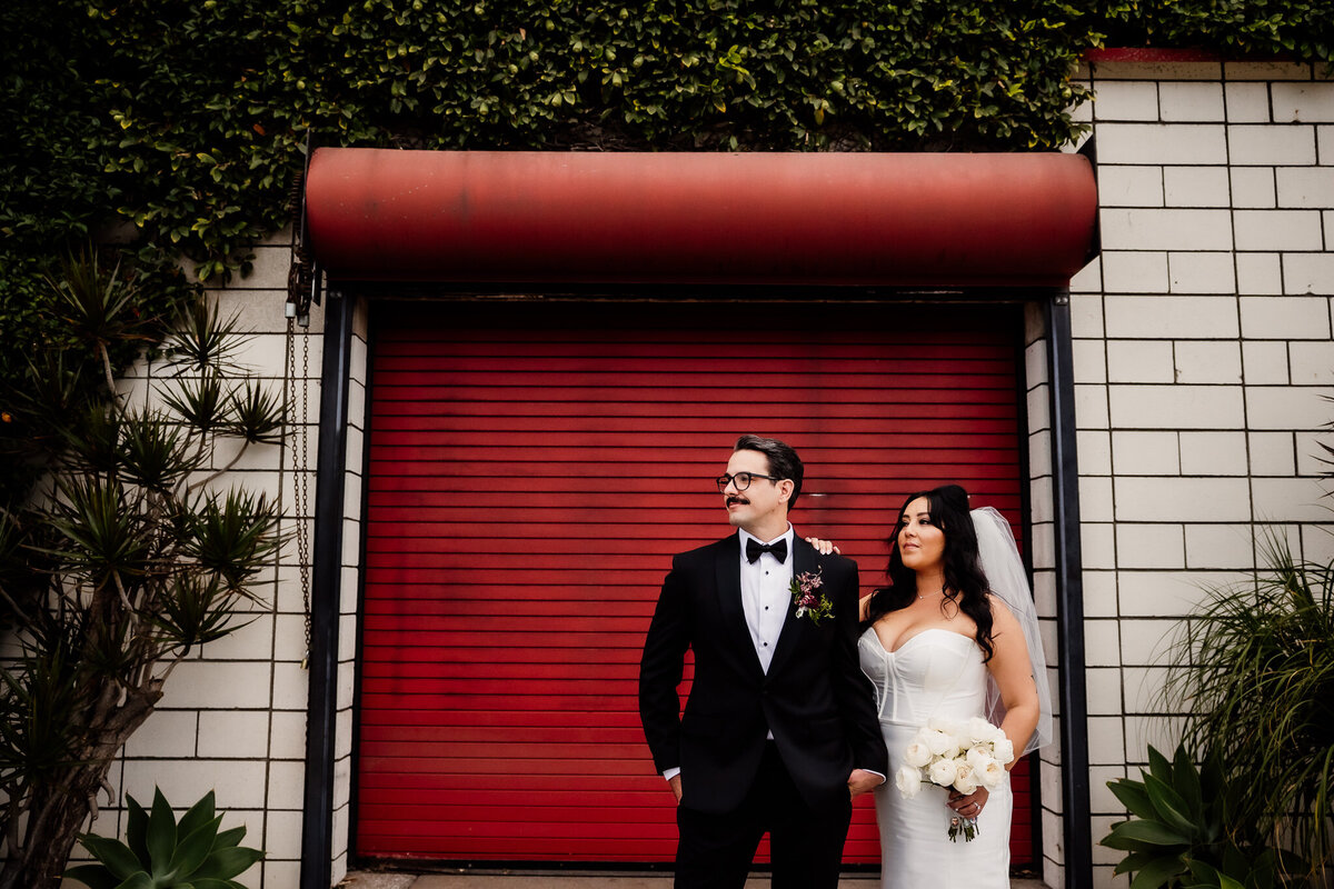 Archer Inspired Photography - Christina and Jake Wedding - Smog Shoppe Los Angeles - First Look and Couple Photos-273