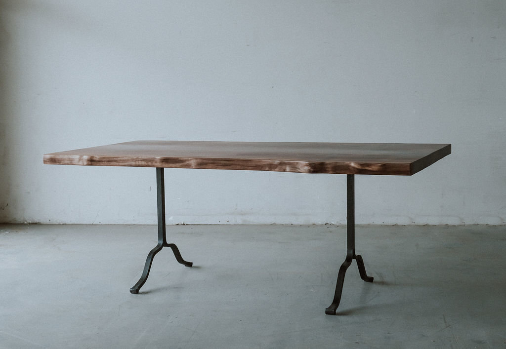 walnut slab table