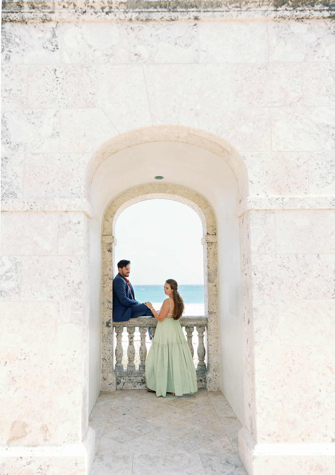 Romantic Worth Avenue engagement session with Sara and Garret, captured by Claudia Amalia, Palm Beach photographer.