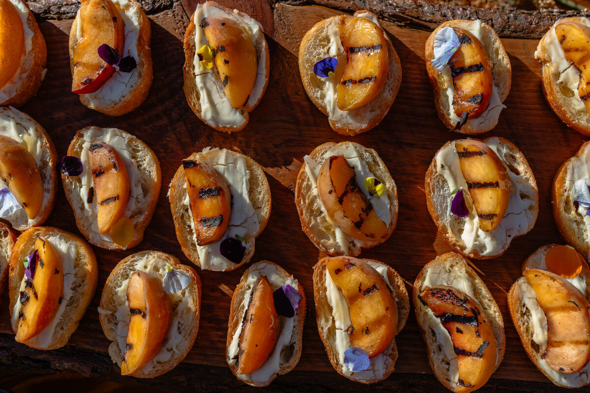 peach crostini
