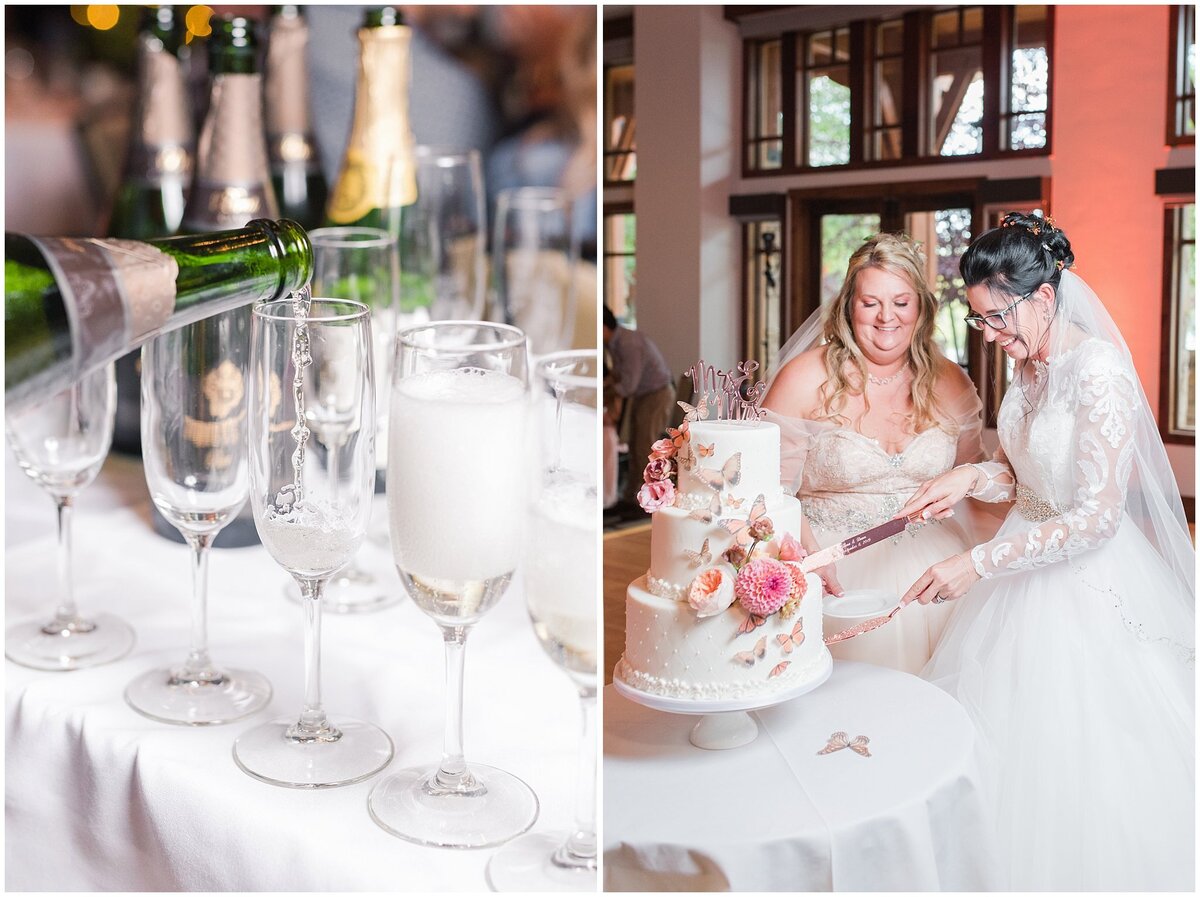 Reception cake cutting and champagne toast at the Hyatt Centric Park City