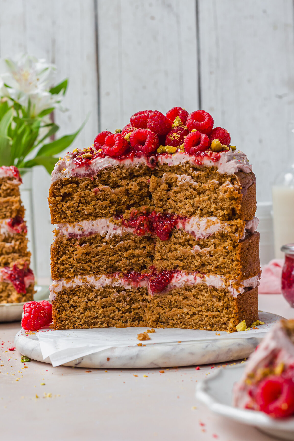 Raspberry Ripple Layer Cake