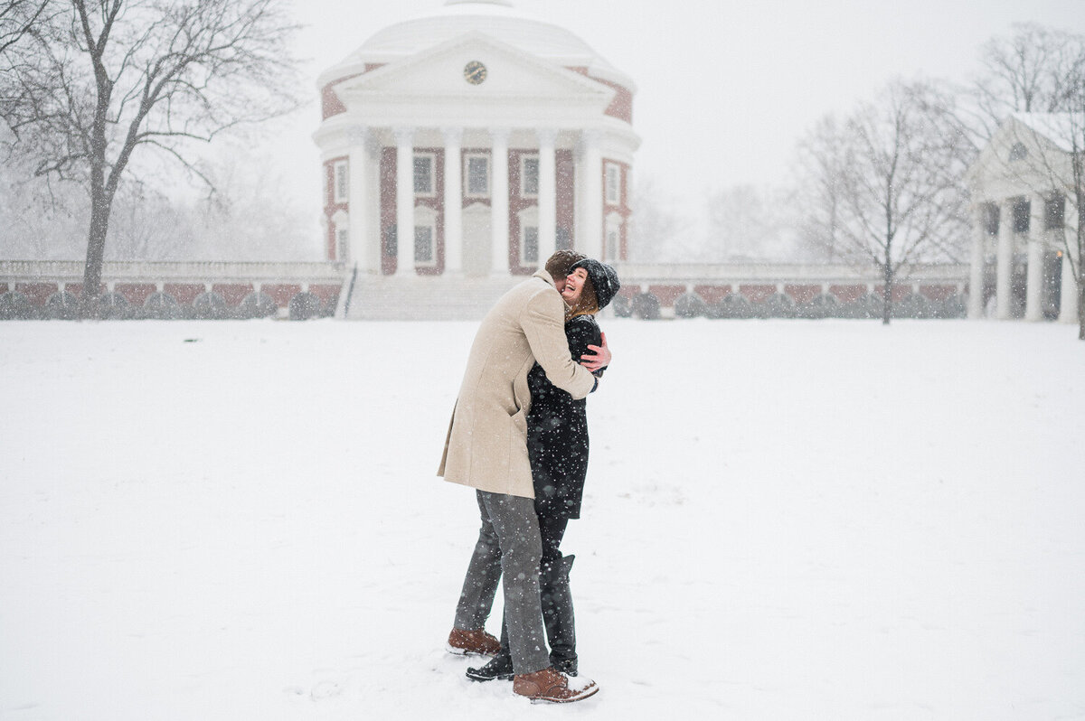 Snowy Charlottesville Engagement - Hunter and Sarah Photography-12