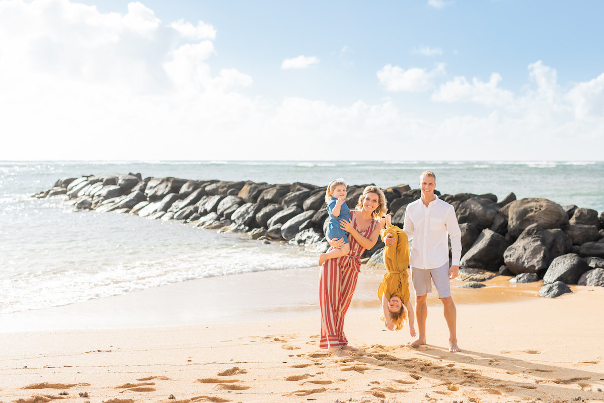 Family Photo in Kauai, Hawaii