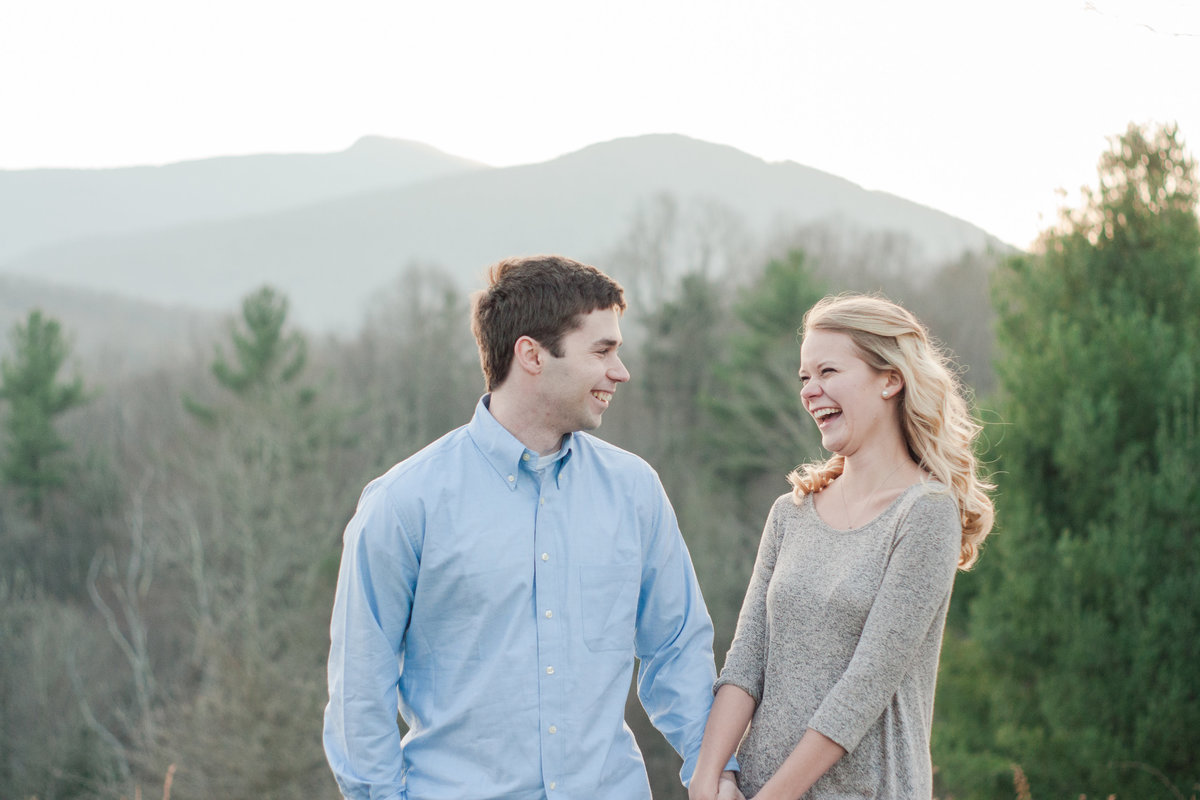 Blue Ridge Parkway Engagement Adventure photographed by Boone Photographer Wayfaring Wanderer.