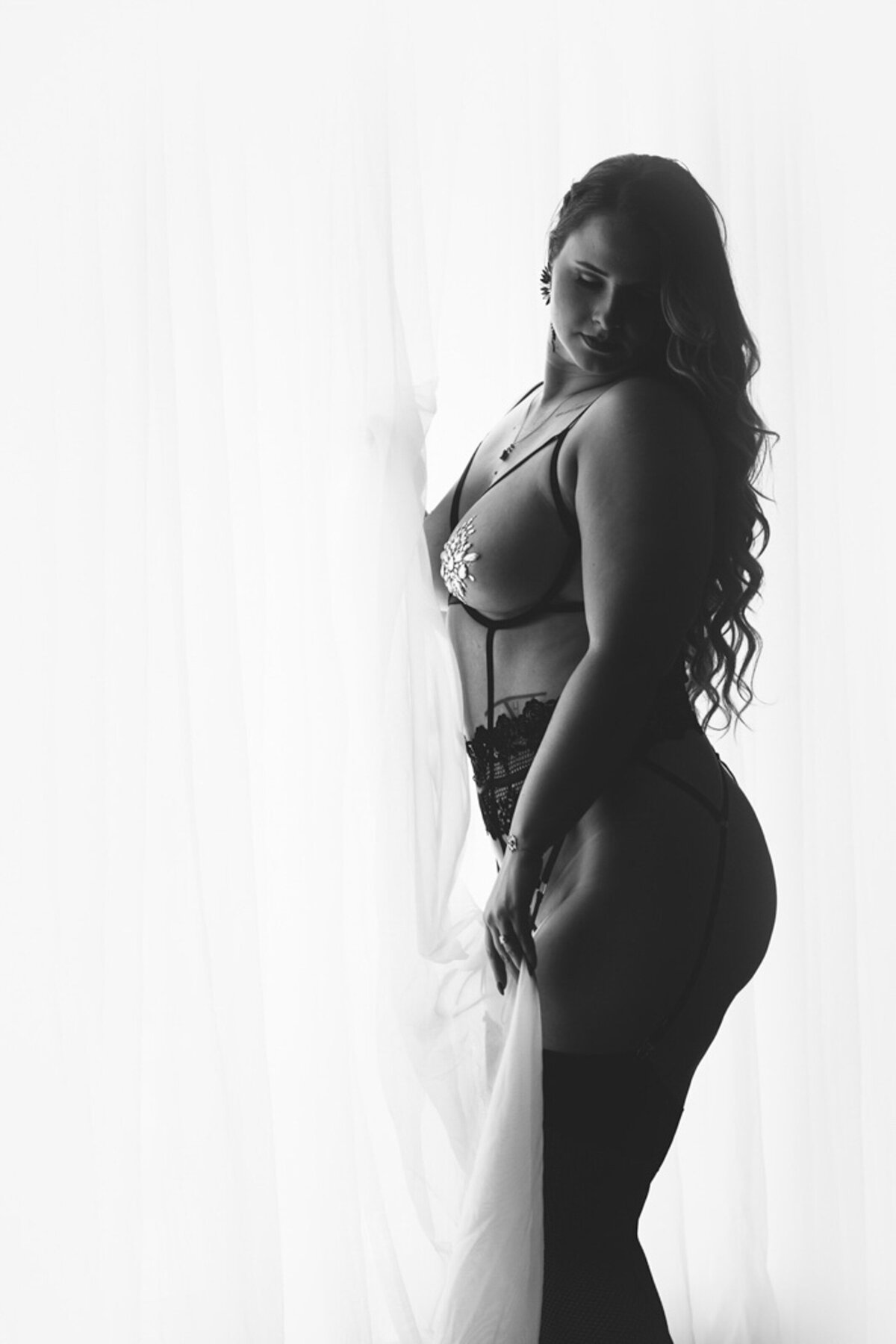 Female in Lingerie Doing Boudoir Photoshoot in San Antonio TX