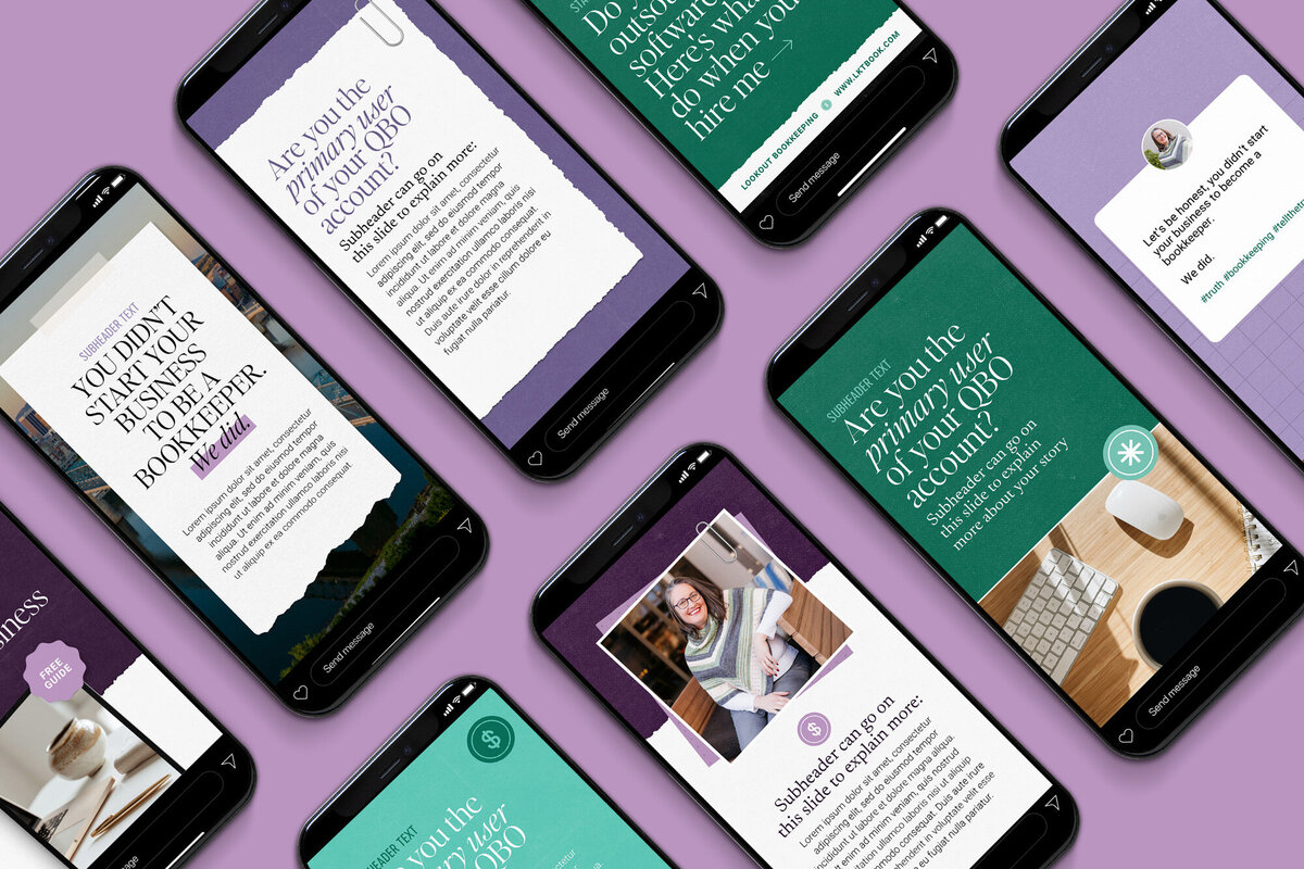 Social Media Templates for Bookkeeping Business - Create & Wander