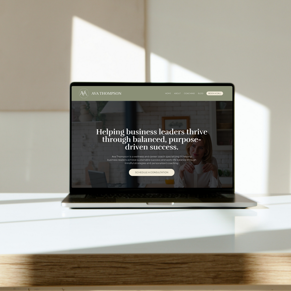 ava thompson - laptop - mockup