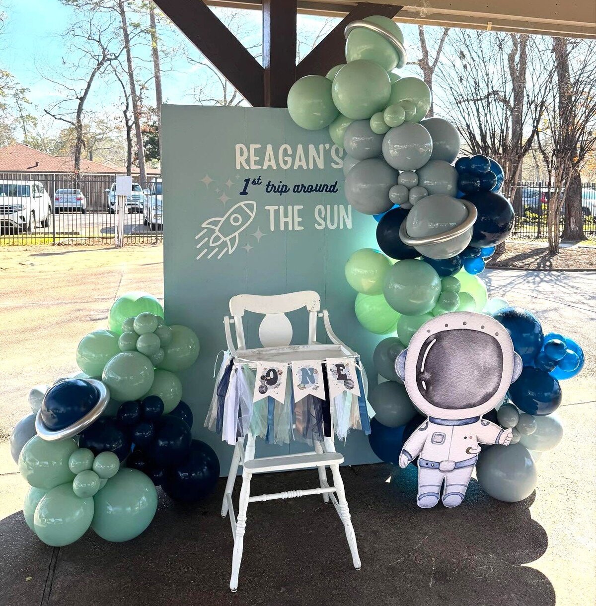 astronaut space birthday balloons Stand Out Balloons