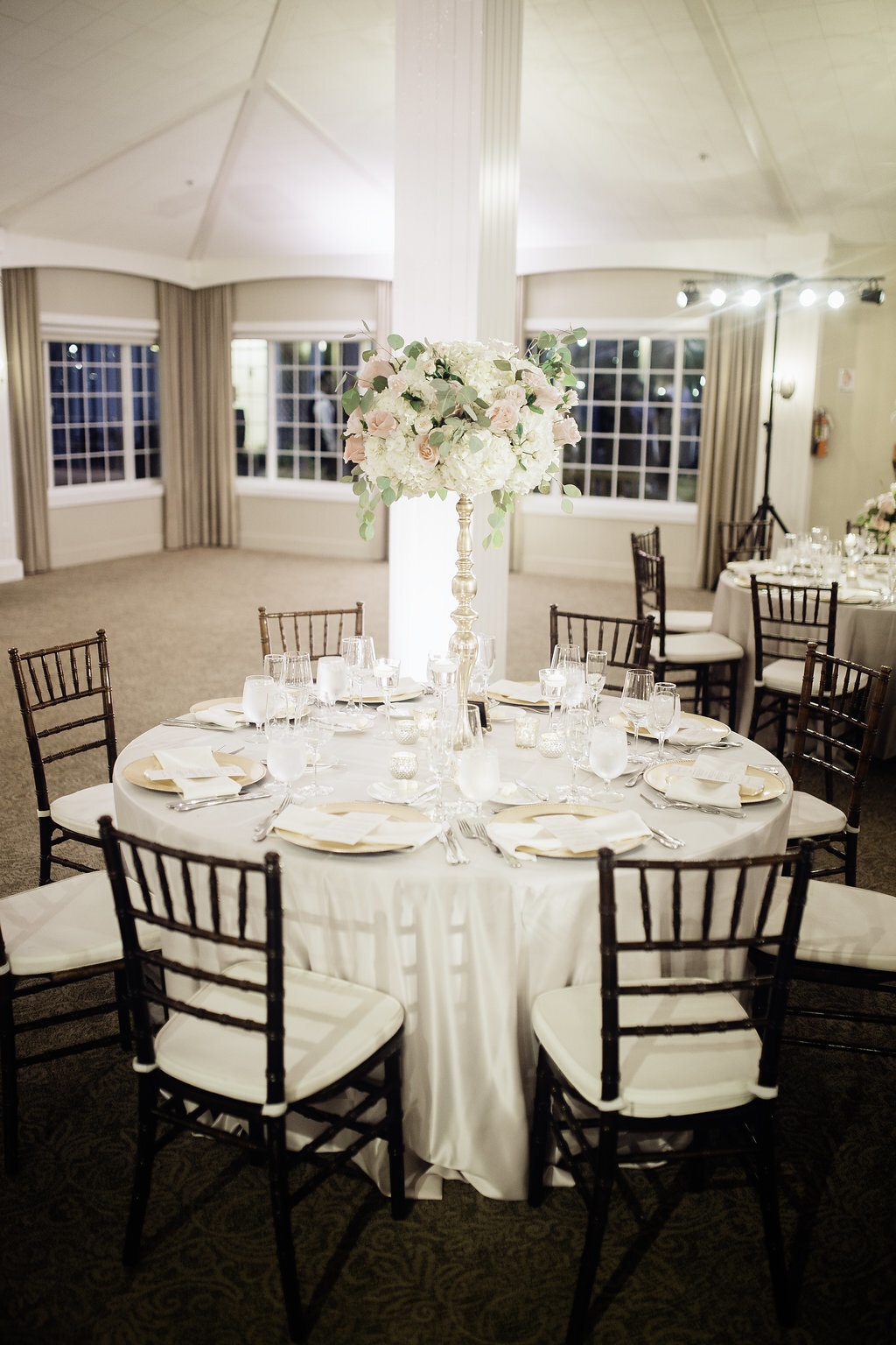 Wedding Photograph Of Table Set Up in Reception Los Angeles