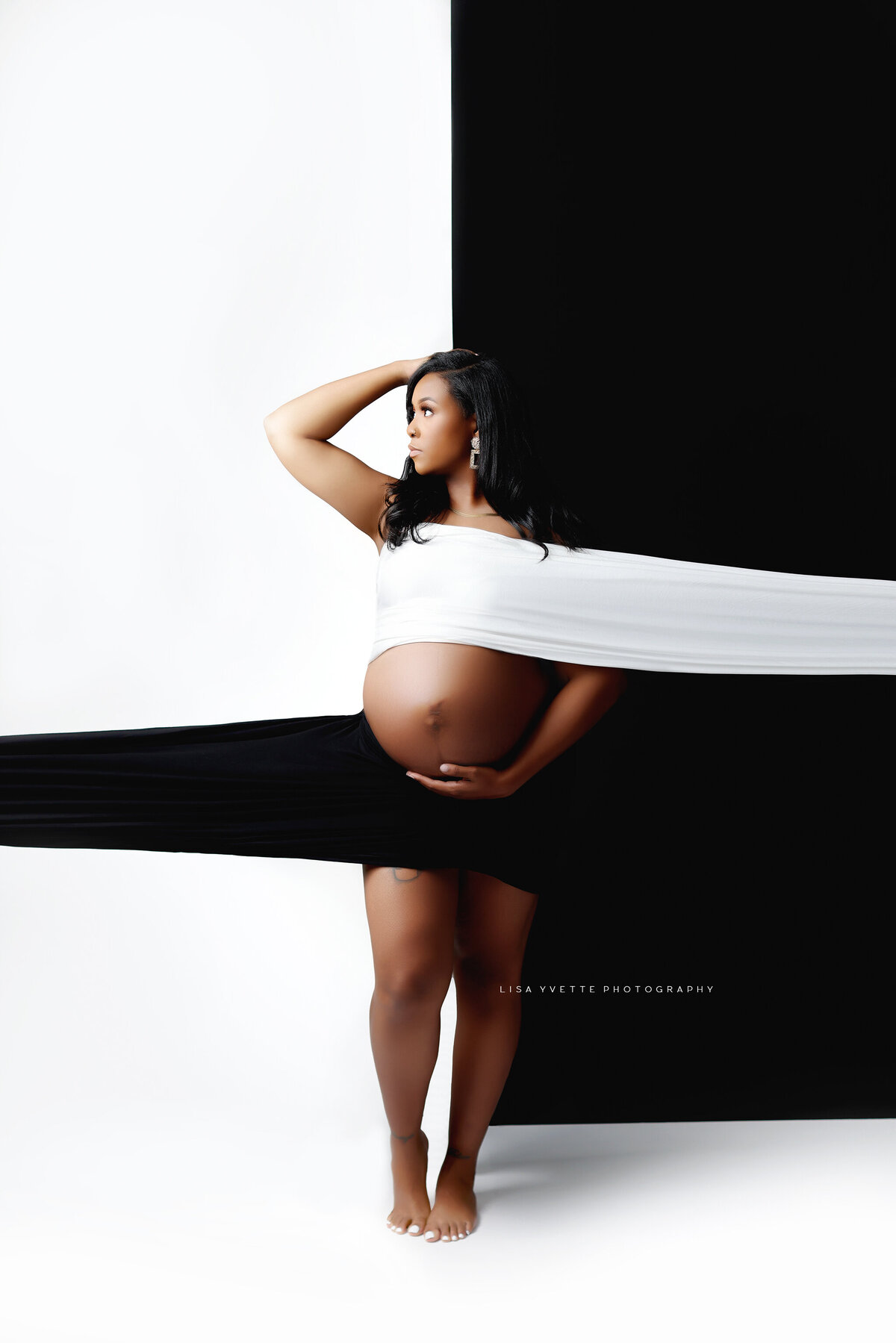 Charlotte Maternity Black and White