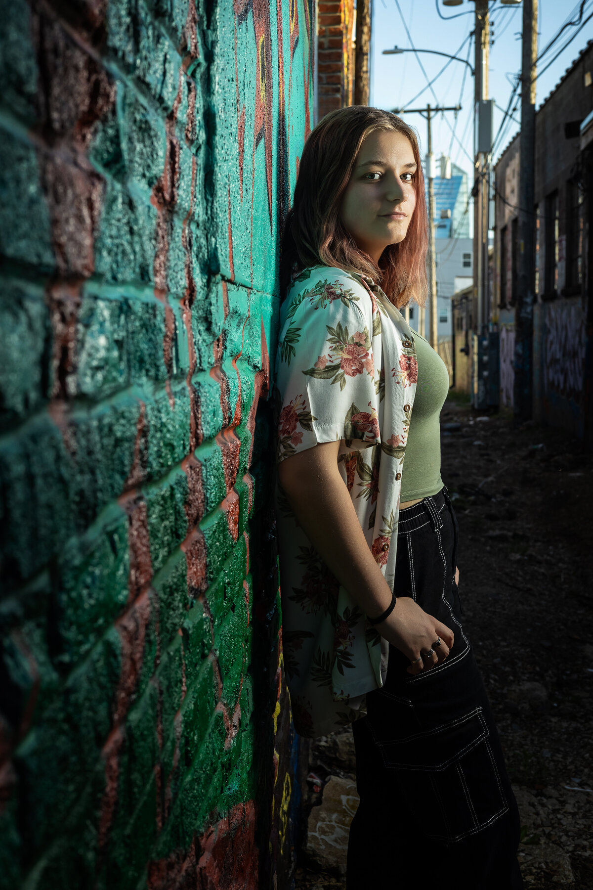 Bold senior portraits with dramatic style by Kansas City photographer
