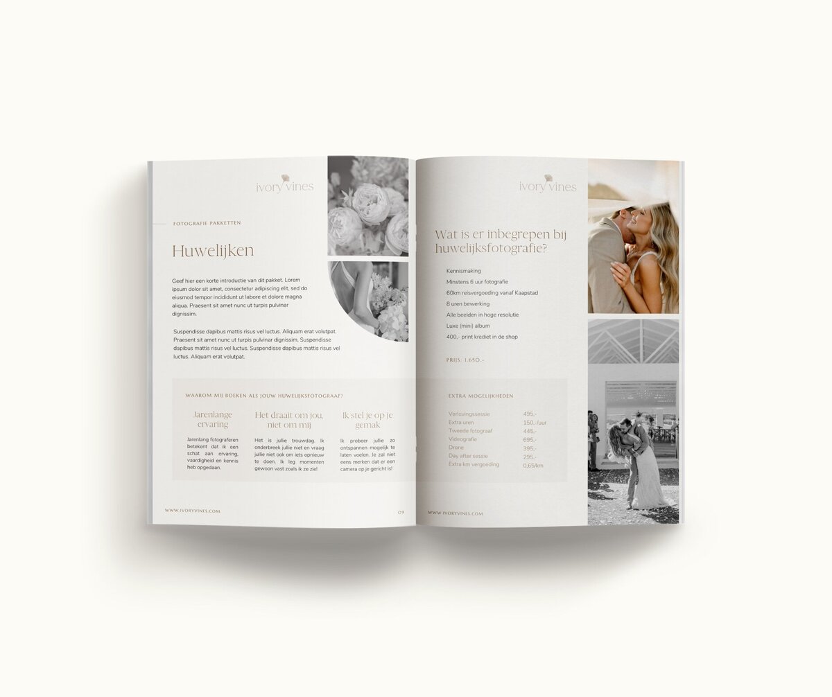 Canva brochure template Ivory Vines 6