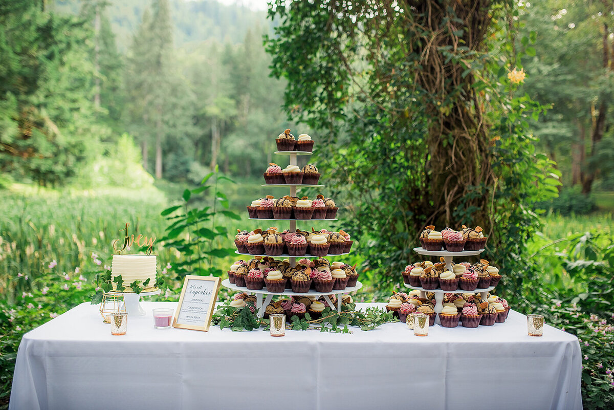 dessert table at wedding