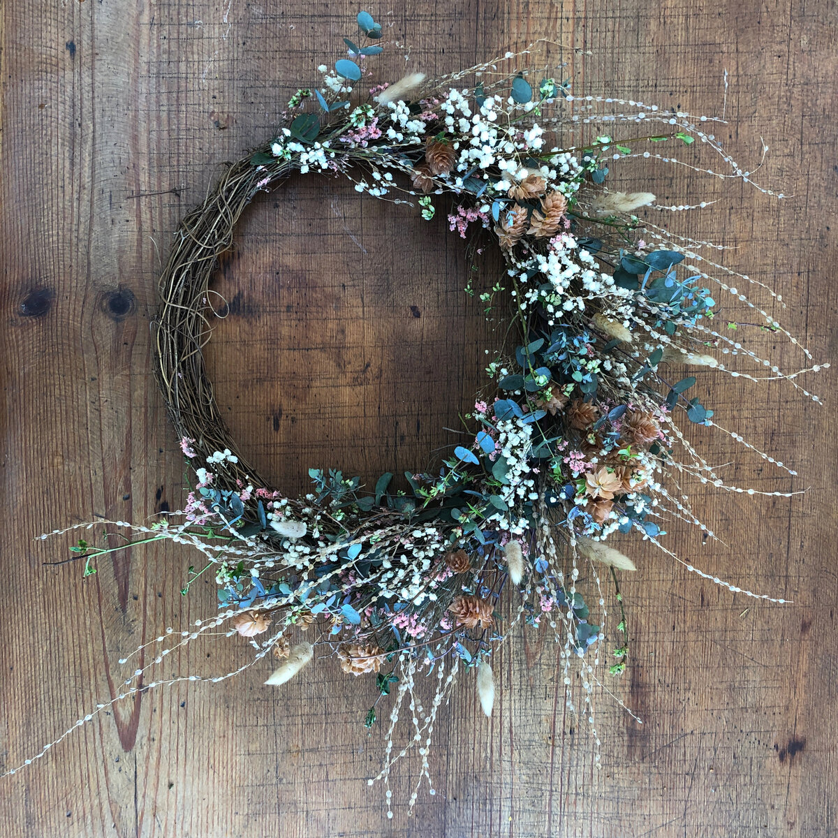 Dried Easter floral wreath in Victoria, BC - Fleuris Studio & Blooms