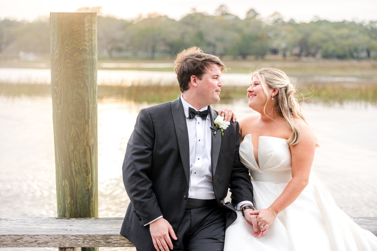 Elizabeth + Erik  Sunset Dock Portraits-8