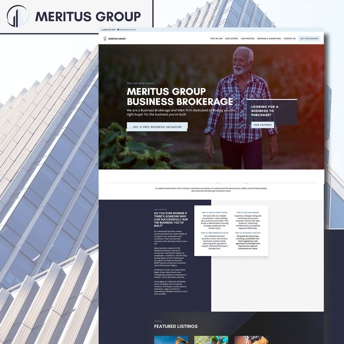 Elevate your brand's first impression with Meritus Group's bespoke logo and website designed by The Agency. Our creative excellence drives your brand identity and digital success.