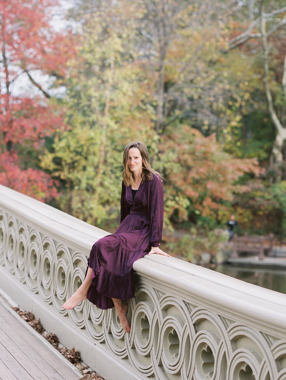 Bow bridge central park nyc film photographer