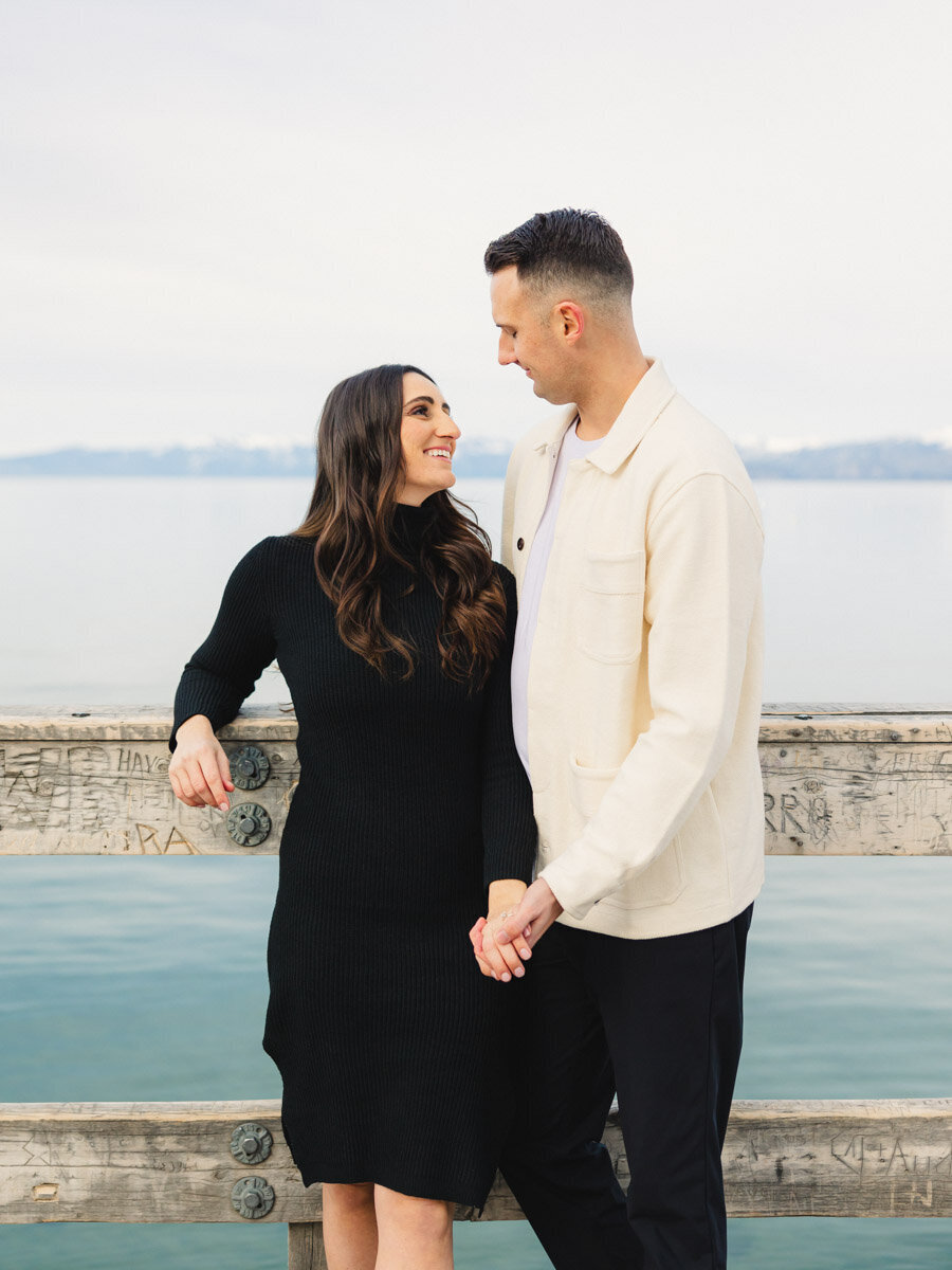 Tahoe winter engagement photos