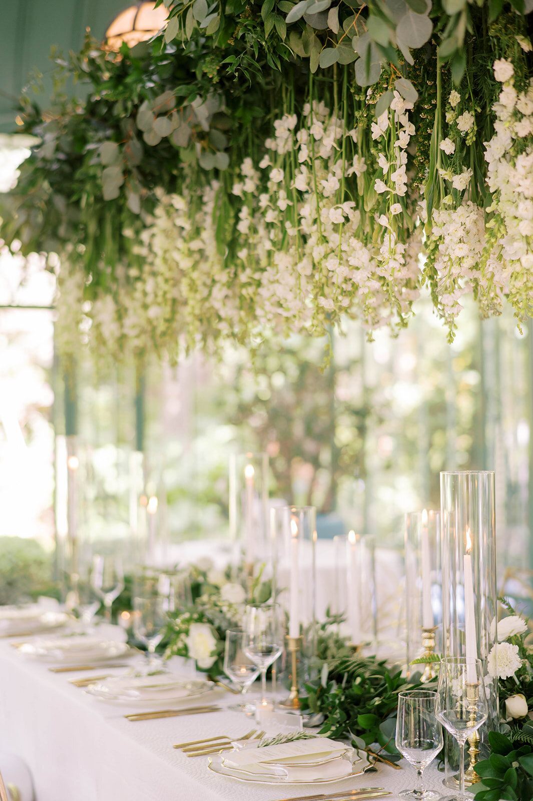 elegant Denver Botanic Gardens wedding reception design