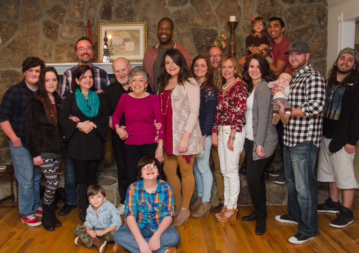Extended Gaddis family on thanksgiving day