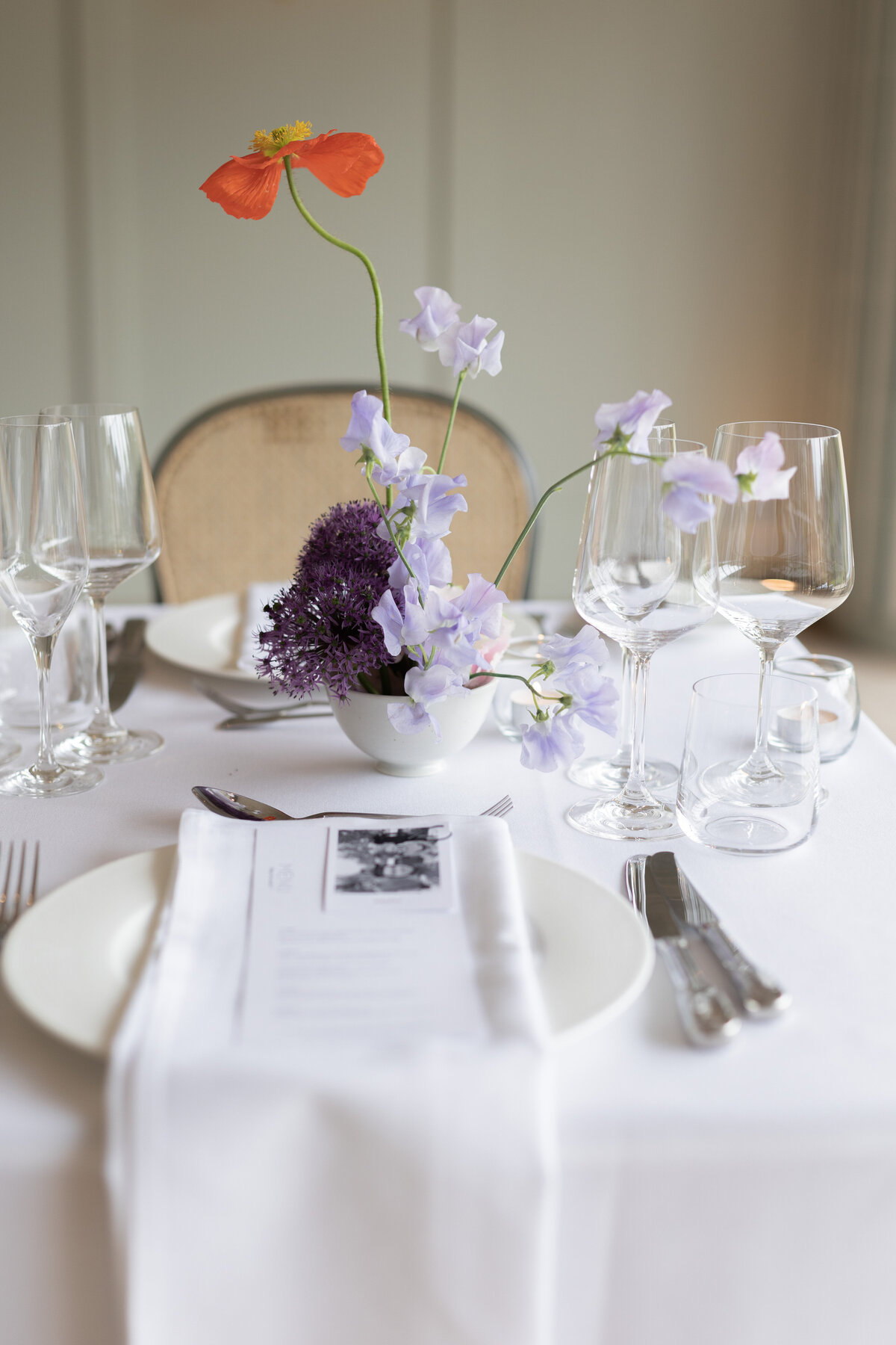 Table setting on Kin House