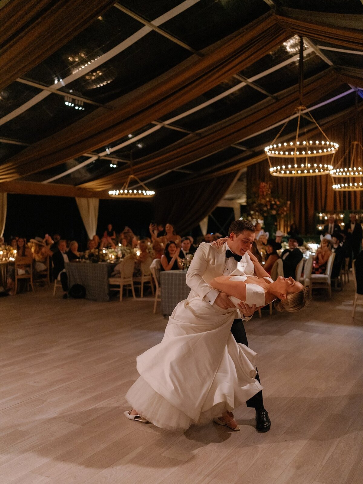 Custom tented wedding celebration with fall Ralph Lauren vibes at private polo farm in Aiken, South Carolina by Sarah Bradshaw_0242