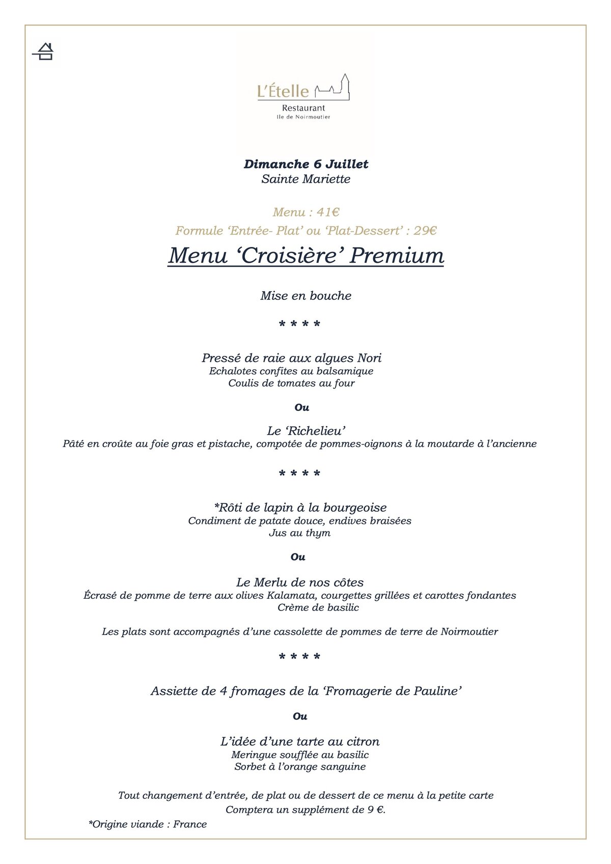 dimanche 6 juillet