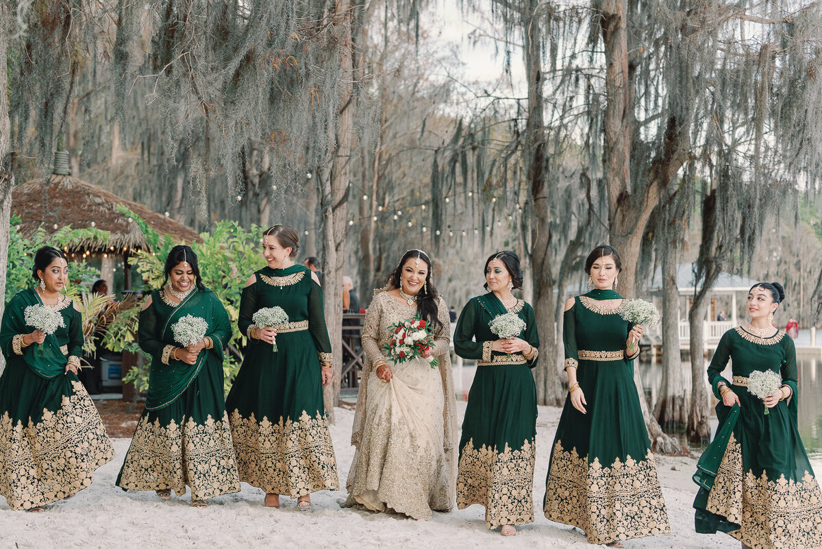 Bridal Party captured by Orlando Wedding Photographer, Mary Fosky Photography at Paradise Cove Wedding Venue.