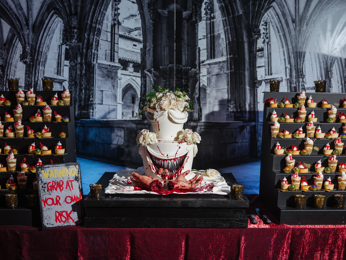 34 - St. Petersburg Halloween Wedding Reception Cake & Dessert Station - Tampa Bay Wedding Planner